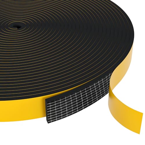 Weather Stripping Door Seal Strip,Black Weatherproof Foam Tape Insulation for Sliding Door, Front Door Frame, Windows (1/2 in x 1/8 in x 16.4Ft) - color: Black, size: 1/2Inx1/8Inx16.4Ft