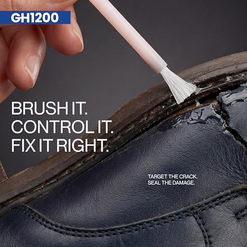 GH1200 20g Shoe Glue Heavy Duty with Brush Applicator & Nozzle, Shoe Glue Sole Repair, Fixes Sneakers, High Heels, Crocs & More, can Bear Extreme Conditions - style: 20g Shoe Glue Brush & Nozzle