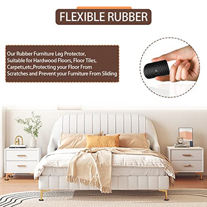 16Pcs 3.5inch Furniture Coasters Non-Slip Bed Leg Pads Round Rubber Anti Sliding Caster Cups for Hardwood Floors Black - size: 3.5in Black 16Pcs