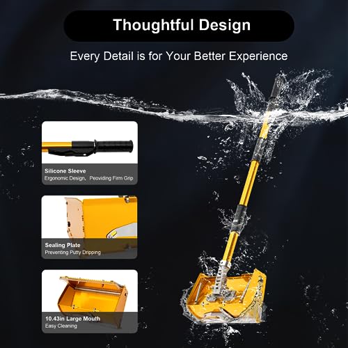 Professional Drywall Flat Finishing Box,9.8Inch Automatic Drywall Taping and Finishing Tool Set, Mud Compound Taping Tool, Quick Clean, knife Machine Suitable For Mud Skimming
