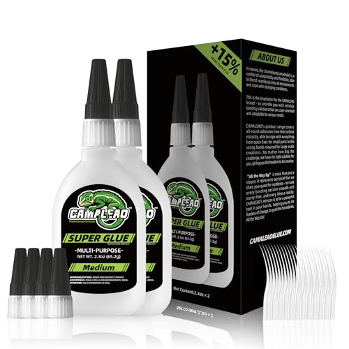 Medium Super CA Glue Kit 4.6 oz, All Purpose Clear Superglue for Ceramic Metal Plastic Wood 3D Printing, Strong Instant Cyanoacrylate Adhesive for DIY Craft Hobby Model Aquarium Leather Glass Rubber - size: 4 oz., style: MEDIUM VISCOSITY