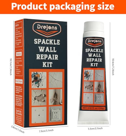 Drywall Repair Kit 250g Wall Repair Paste Spackle Wall Repair Kit Wall Mending Agent for Holes & Cracks Fast Wall Hole Repair