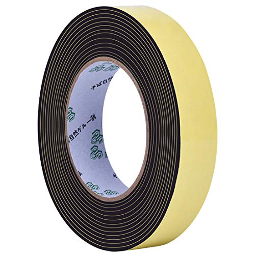 High Density Foam Insulation Tape Adhesive, Seal, Waterproof, Plumbing, HVAC, Weather Tape for Windows, Pipes, Cooling, Air Conditioning, Weather Stripping for Doors (33Ft x 1/8'' x 1'') - color: Black, size: 33ft X 1/8'' X 1''