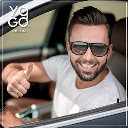 Fit Over Wrap Sunglasses Polarized Lens Wear Over Eyeglasses 100% UV Protection for Men and Women - color: 1 Pack: Black Frame and Grey Lens