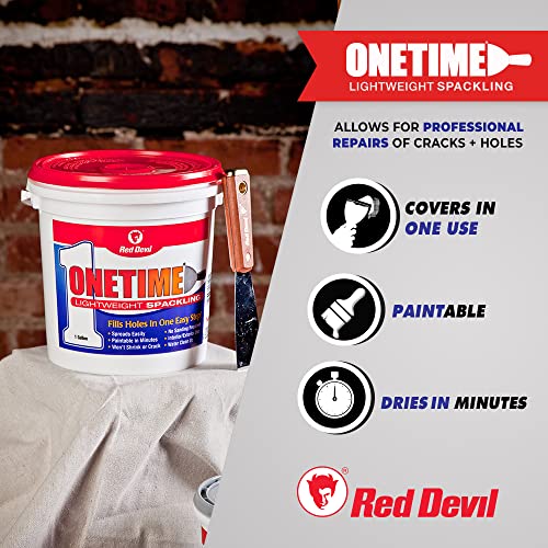 Red Devil 0545 ONETIME Lightweight Spackling, 6 Oz. Squeeze Tube, Made in USA - size: Pack of 1, style: 6 Fl Oz
