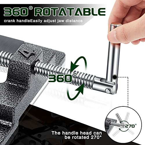 Tools Drill Press Vise Metal Press Vice Workbench Drill Vise Clamp with 2 Pieces Magnetic Pads Multi Grooved Pads Set for Daily Working Supply - size: 4 Inch