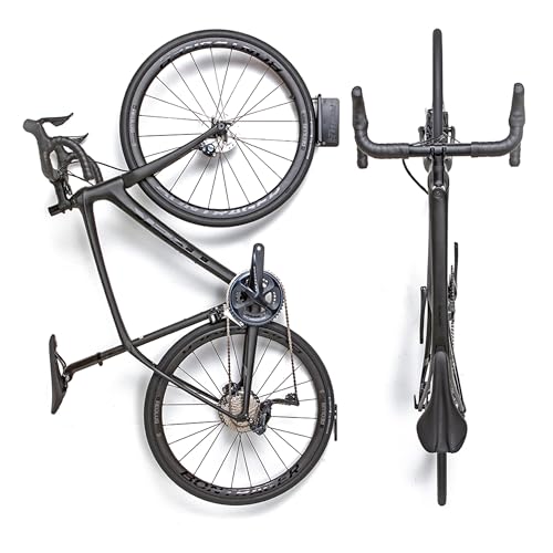 Feedback Sports | Velo Hinge 2.0 (Single) Pivoting Swivel Bike Wall Mount | Vertical Bicycle Hanger | Garage Fold Away Bike Hook | Road, Gravel, Mountain Bike Compatible
