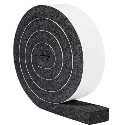 Yotache Open Cell Foam Air Conditioner Weather-Strip Seal Tape 2"x1", Thick Adhesive with High Resilience Foam Cushion Strip, 6.5 Feet Long - size: (2"×1") 6.5FT