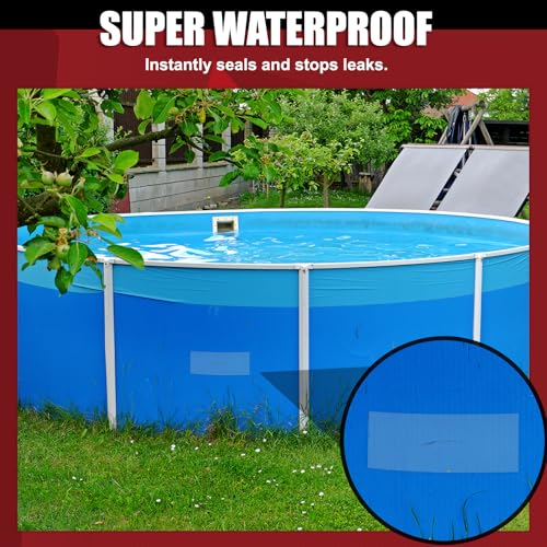 ETERART Waterproof Tape 4 Inch x 10 FT, Seal Tape Clean - Heavy Duty Leak Repair for Roof, Pipe, Boat, Hose & Outdoor Emergency Fix - Permanent Weather Resistant Seal - color: Clean