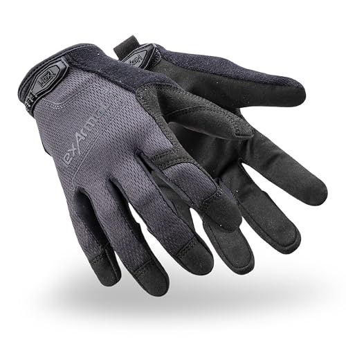 HexArmor Law Enforcement Search Safety Tactical Work Gloves, HexBlue 2132 Series - color: Black | 2132, size: Large