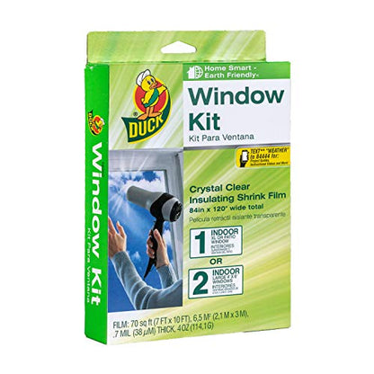 Duck 286218 Extra Large Patio Door Shrink Film Window Insulation kit, 1, Crystal Clear - size: 1 Pack