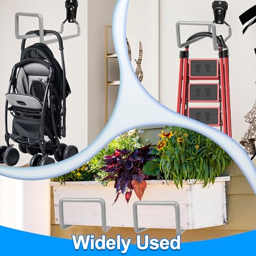 PeoMev 2PCS Water Hose Holder Wall Mount - Metal Hose Hanger Garden Hose Rack Heavy Duty Hose Storage for Outside Water Hose - color: 2pc Gray