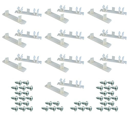 False Front Cabinet Clips (5 Sets) with Screws & Instructions - Tenn-Tex False Front Clips/False Drawer Clips (4 1/4" Opening) - size: Set of 5