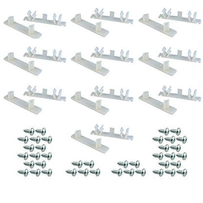 False Front Cabinet Clips (5 Sets) with Screws & Instructions - Tenn-Tex False Front Clips/False Drawer Clips (4 1/4" Opening) - size: Set of 5