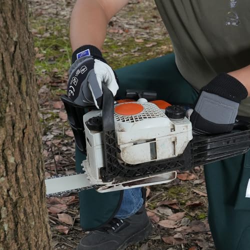 Chainsaw Safety Gloves, Chainsaw Protective Work Gloves, Cut Resistant Gloves, 12-Layer Protection on Left Hand Only - color: X-large Gray