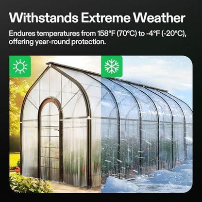 VIVOSUN Greenhouse Repair Tape, 6.3 mil 2" x 108' Weatherproof Clear Poly Patch Tape, Heavy Duty Greenhouse Sheeting Coverings Film Tape for Plastic Sheeting and Tents - size: 2”x108’