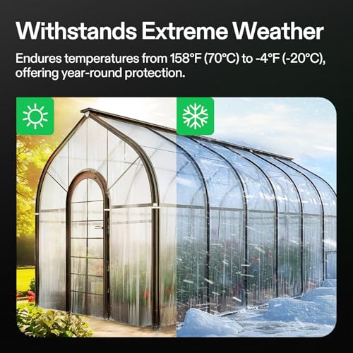 VIVOSUN Greenhouse Repair Tape, 6.3 mil 3" x 108' Weatherproof Clear Poly Patch Tape, Heavy Duty Greenhouse Sheeting Coverings Film Tape for Plastic Sheeting and Tents - size: 3”x108’