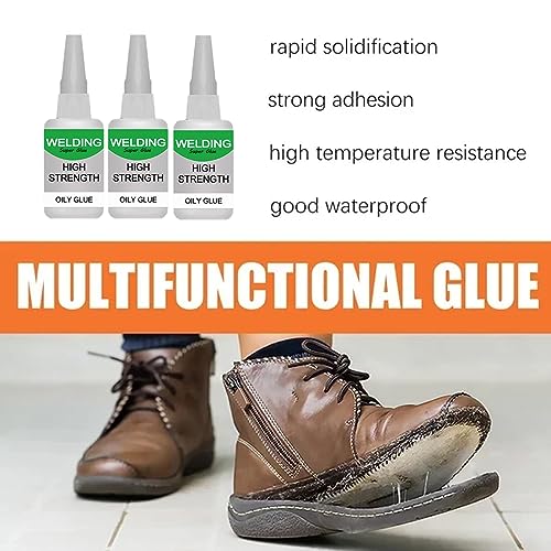 Jue-Fish Multifunctional Glue, Welding High-Strength Oily Glue, Universal Super Glue, Instant Bonding, Strong Adhesion, Repairs Last Long Time for Metal, Wood, Ceramics,Leather, Glass (clear4pc) - color: clear4pc