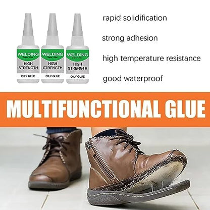150ML Welding High-Strength Oily Glue, Jue-Fish Multifunctional Glue, Universal Super Glue, Instant Bonding, Strong Adhesion, Repairs Last Long Time for Metal, Wood, Ceramics,Leather, Glass (3PCS) - color: clear3pc
