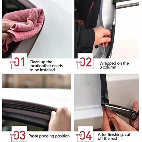Car Door Seal Strip with Side Bulb 10Ft, EPDM Rubber Automotive Weather Stripping Edge Guard Universal Fit for Camper Van, Trucks, SUV, RV, Black - size: Fit 1/16 Inch Edge (10Ft)