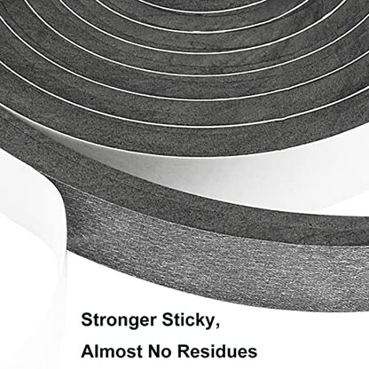 2 Rolls Weather Stripping Door Seal, 1''W x 3/8'' T Foam Tape Single Sided, Adhesive Closed Cell Weather Strip (Total 16 Feet Long)… - size: 1''W x 3/8''T x 16FT
