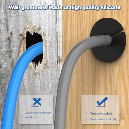 ELFCULB Starlink Cable Routing Kit,Starlink Wall Grommet for 1" Wall Hole,Starlink Cable Feed Through Bushings,Wall Bushing for Starlink Ethernet Cable,Starlink Accessories - size: 2 PCS