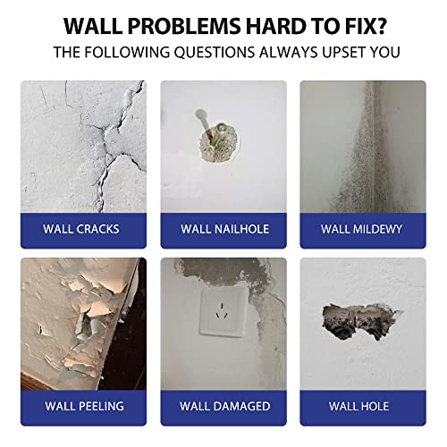 BONCART Drywall Repair Kit, Spackle Wall Repair Kit, 3 Pack Wall Mending Agent Putty, Wall Repair Paste Plaster for Wall Crack/Nail Hole, Wall Hole Filler with Scraper/Sandpaper - style: 3Pack