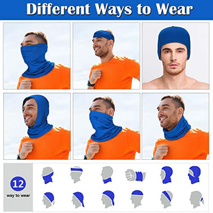 Geyoga Neck Gaiter Bandana Face Mask Summer UV Protection Cooling Breathable Face Mask Neck Scarf Balaclava for Men Women - color: Simple Colors