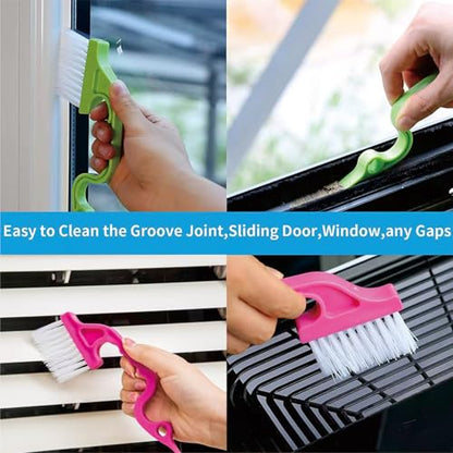 Window Groove Cleaning Brush, Window or Sliding Door Track Cleaner for Sliding Door, Sill, Tile Lines, Shutter, Car Vents, Keyboard (14Piece) - size: brush-14Piece