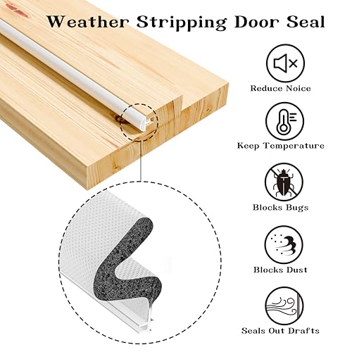 Door Jamb Frame kit with Pre-Installed Hinges & Weather Stripping, Primed Composite Door Frame Kit, Pine Wood, Assemly Required, 81.65 in x 4.57in x 1.18 in (Left Handed) - color: Pine Wood Color Left Handed