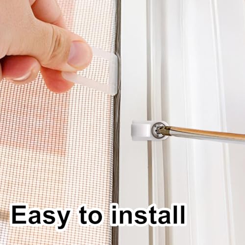 30pcs 3/8in Window Screen Clips, Nylon Offset Window Frame Corner Fastener with 30 Screws Winter Protective Shield Repair Kit Storm Panels & Hurricane Screen Door Retainer Tab Clips Tool Parts (White)