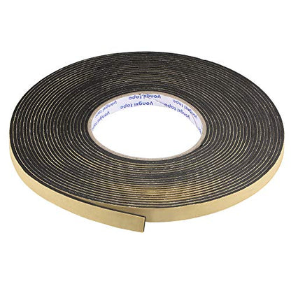 uxcell Sealing Foam Tape 10mm Wide 2mm Thick 10m/32.8ft Long, EVA Self Adhesive Weather Strip for Window Door Insulation - size: 10mmx2mmx10m