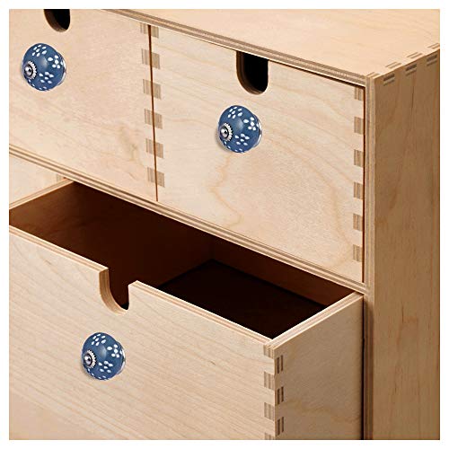 JGARTS 20 Knobs Grey & White Cream Hand Painted Ceramic Knobs Cabinet Drawer Pull Pulls - color: GREY , WHITE