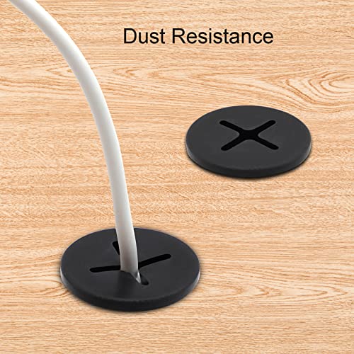 Desk Grommet, 3/4 Inch Flexible Rubber Grommets, Silicone Cable Cord Grommet Wire Hole Cover for Desk, Table and Other Furnitures(12Pack) - size: 3/4IN/20mm Black