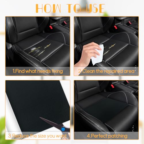 Self-Adhesive Leather Repair Tape Kit, 15.7×47 Inch Wine Red Large Leather Patches for Furniture, Leather Couch Patch Peel and Stick for Sofas, Office Chairs, Car Seats - color: Wine Red