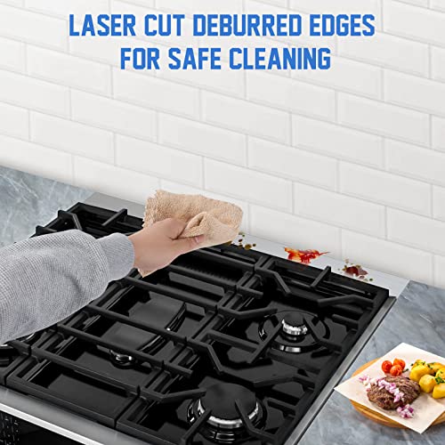 30" Slide-in Range Rear Filler Kit W10113901A, Stove Gap Universal Triangular Filler Strip, Cooktop Trim Kit Between Stove and Backsplash for Whirlpool & Most Brand, Durable Aluminum, Silver - color: Silver