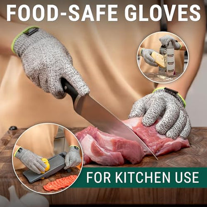 BeaverCraft Wood Carving Gloves CRG - Cutting Cut Resistant Gloves Level 5 for Whittling, Woodworking, Food Prep - color: Small