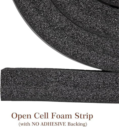 Yotache Open Cell Foam Air Conditioner Insulation Seal Strip 4 Pcs 1"x1", No Glue Thick Foam Weather Seal Strip with High Resilience, Total 26 Feet Long - size: 1"x1"x26FT