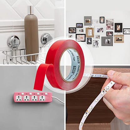 HPP Double Sided Tape Clear, Heavy Duty Tape, Strong and Permanent for Outdoor and Indoor, (1in x 16ft) - size: 1in x 16ft