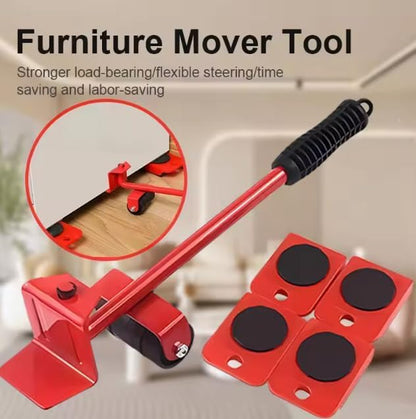 Furniture Lift, Moving Pads, Furniture Mover, Moving Roller, Heavy Duty Furniture Mover Tool Set with 4 Roller Sliders for Refrigerator, Bed, Sofa, Cabinet (Yellow, 1pcs)