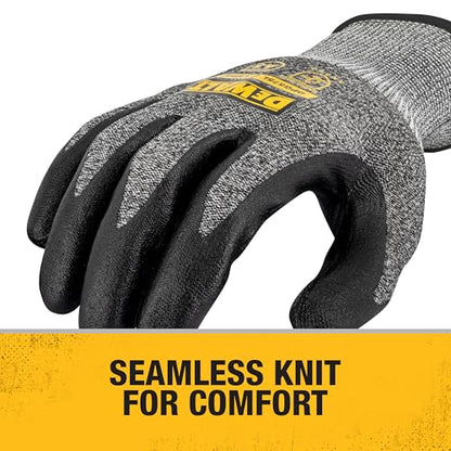 DEWALT DPG575 Foam Nitrile A3 Cut Resistant Glove for Outdoor Work, Construction and General Purpose - Size M - size: Medium