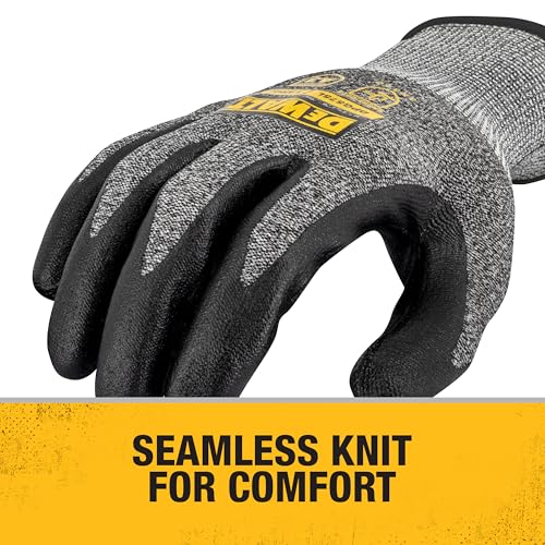 DEWALT DPG575 Foam Nitrile A3 Cut Resistant Glove for Outdoor Work, Construction and General Purpose - Size L - size: Large
