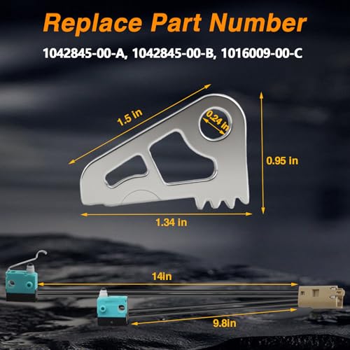 Upgraded Stainless Steel Door Handle Repair Kit Microswitch Harness Door Handle Paddle Gear Compatible with Tesla Model S 2012-2017 Replace#: 1042845-00-A