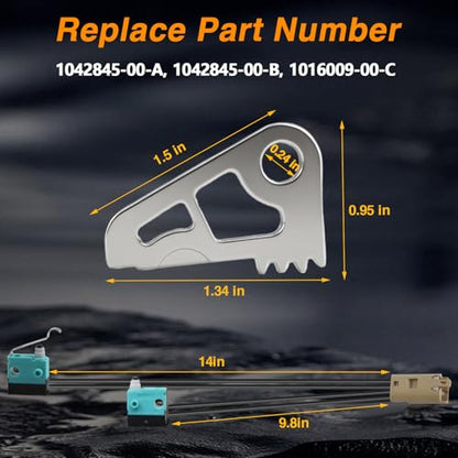Upgraded Stainless Steel Door Handle Repair Kit Microswitch Harness Door Handle Paddle Gear Compatible with Tesla Model S 2012-2017 Replace#: 1042845-00-A