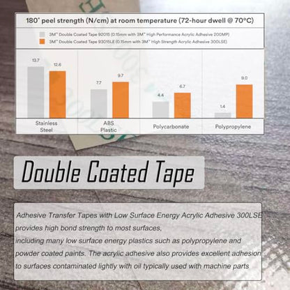 3M Double Sided Tape Heavy Duty Made of 300LSE 0.25"×36Ft Clear Mounting Tape Removable for Electronics Scrapbook LED Poster Art Craft - size: 0.25"×36Ft