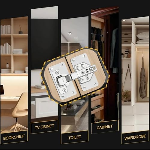 8 PCS Cabinet Hinge Repair Plate, Stainless Steel Cabinet Hinge Repair Kit, Hinge Repair Plate, Cabinet Repair Kit, Kitchen Cupboard Door Hinge Repair Plate, Hinges Repair Fixing Plates with Screw - size: Small-A
