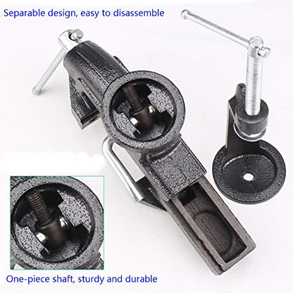 Home Table Vise Universal Rotate 360° Work Clamp-On Vise, golf club vise clamp,Portable Vice for Workbench, 3.2" black - size: 3.2" Black