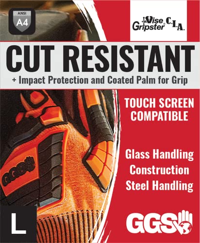 Global Glove Tuffalene Platinum Medium Black and High Visibility Orange Protective Gloves - size: Medium