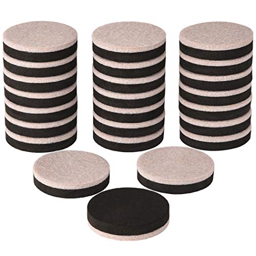24 Pieces Furniture Sliders 2 Inch Round Felt Furniture Slider Reusable Heavy Duty Furniture Moving Pads for Hardwood Floors and Other Hard Surfaces - size: 2 inch Round