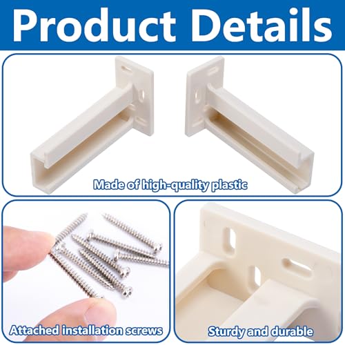 2 Pairs Drawer Track Back Plate,ABS Drawer Rail Bracket Compatible with R7265,Drawer Slide Mounting Brackets for Track Socket Repair Replacement - color: 4 Pcs